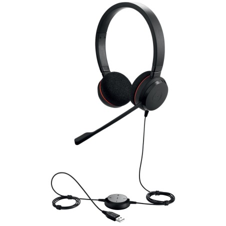 Jabra Evolve 20 MS stereo Kablet Høretelefoner Sort